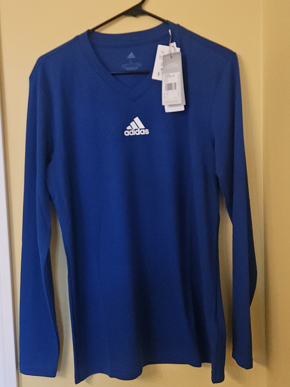 adidas Royal Blue V-Neck Athletic Top